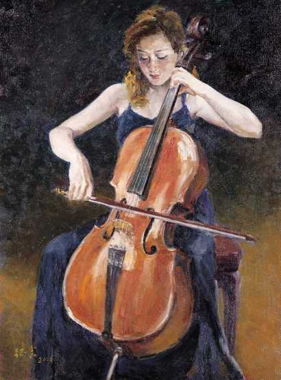 赖征云 2006年作 大提琴手